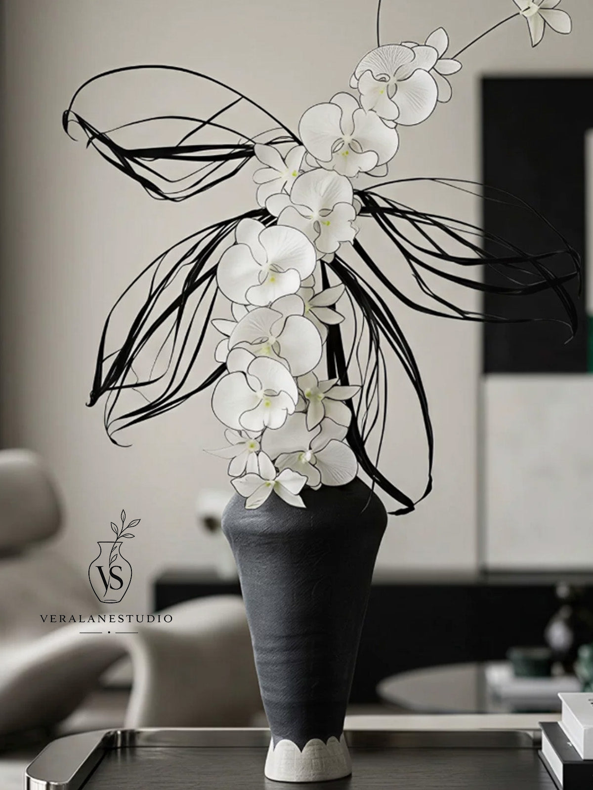 Silver Ash Wabi Ceramic Vase