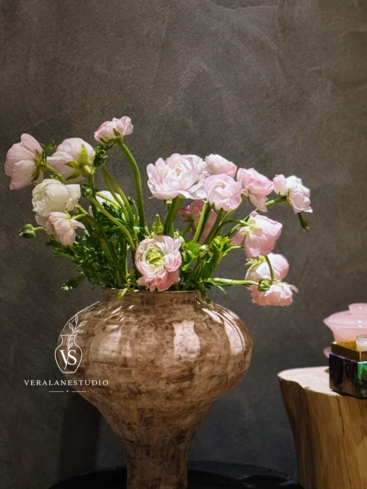 Velvet Powder Wabi Ceramic Vase