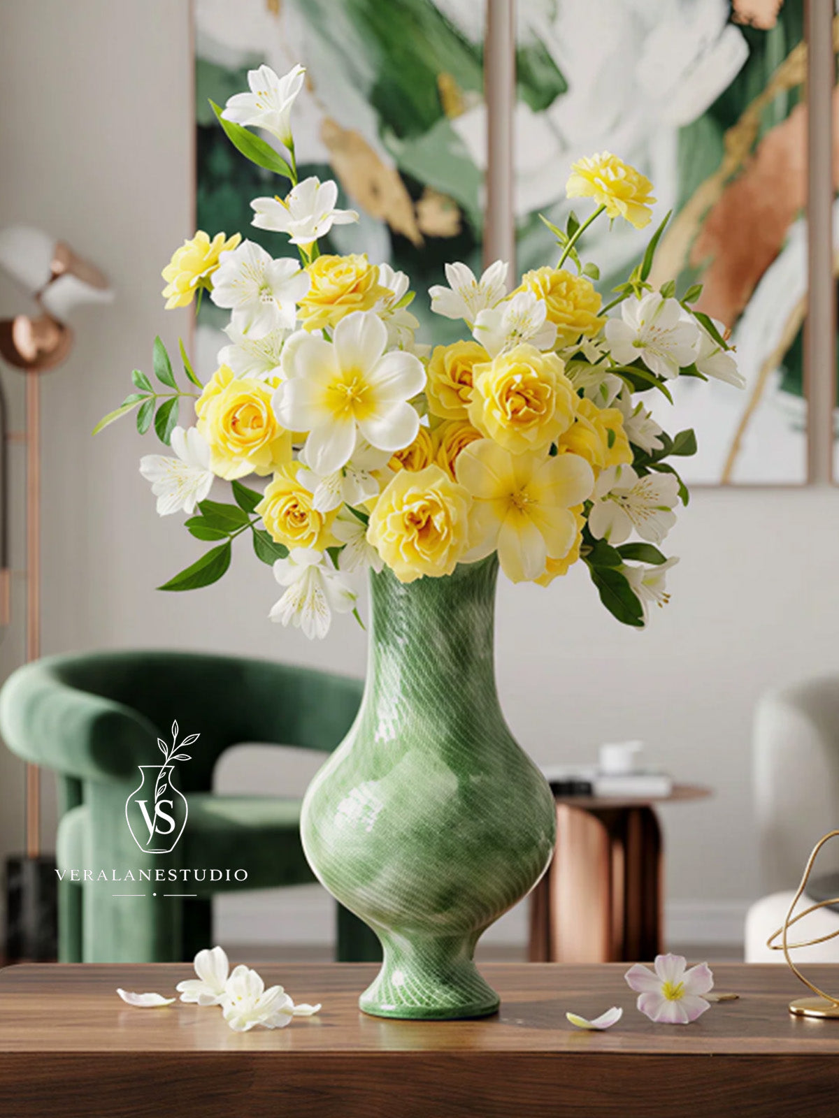 Verdant Ink Graffiti Goblet Vase