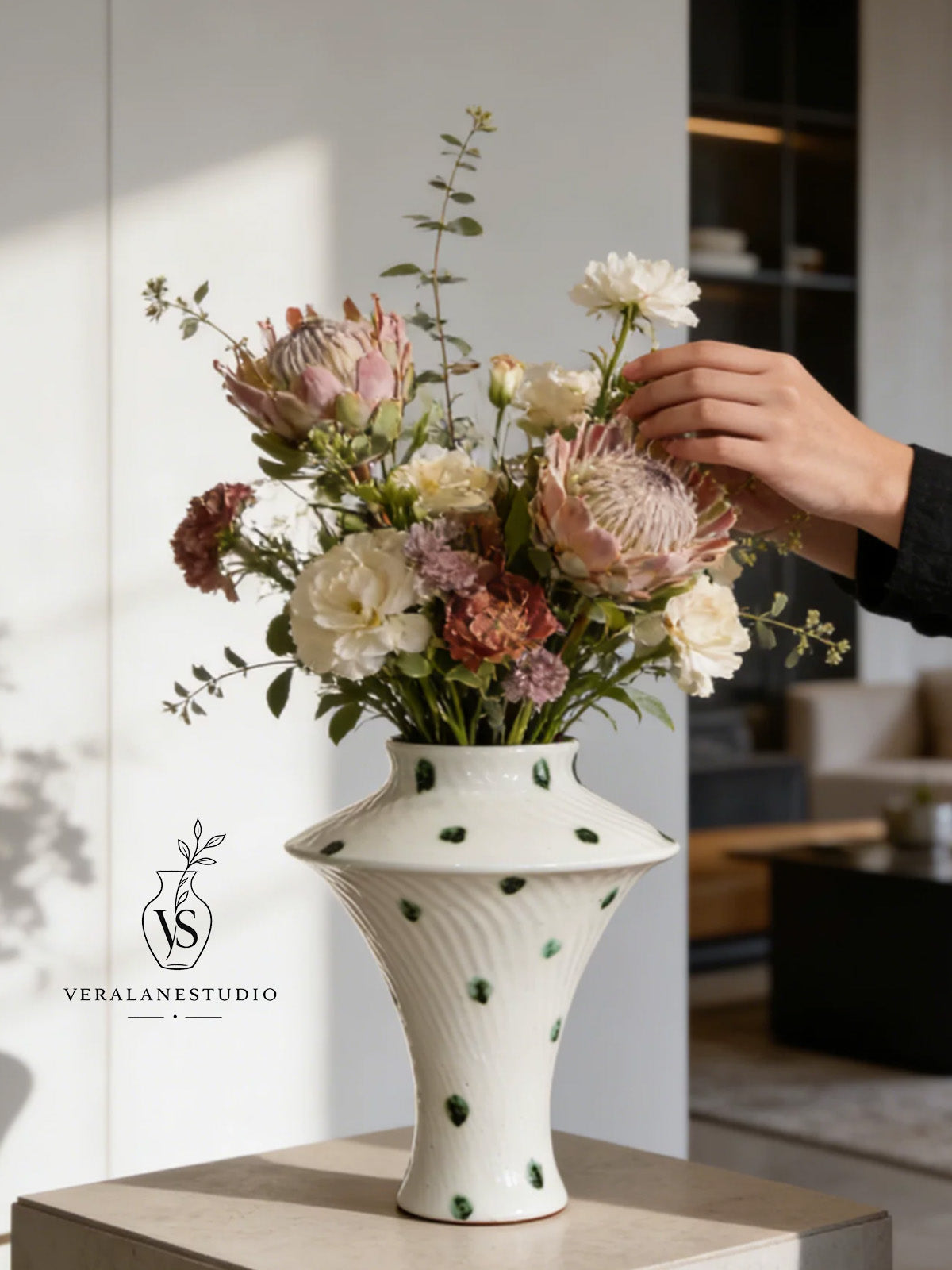 Vintage Freckle Studio Ceramic Vase