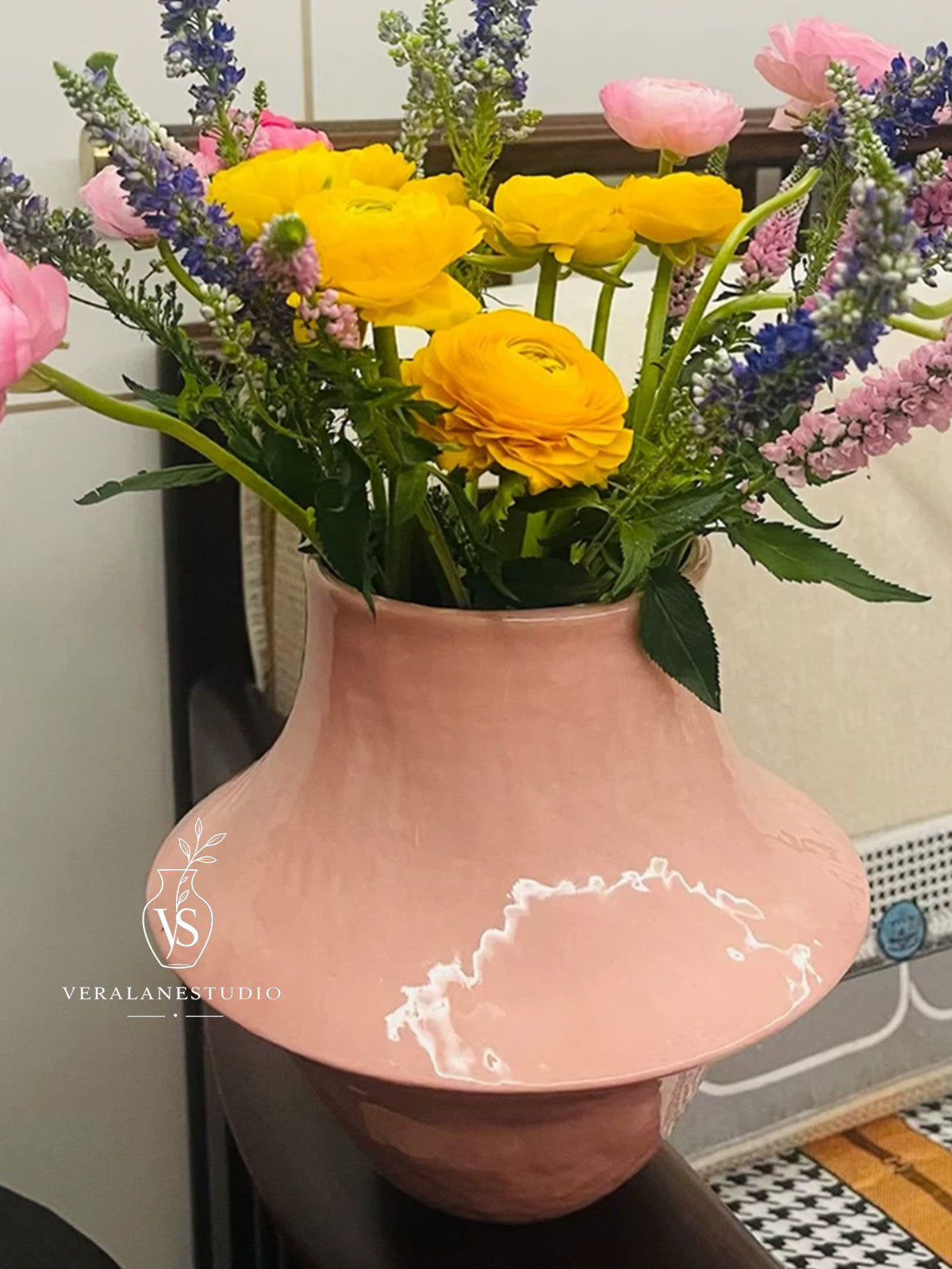 Blush Petal Ceramic Flower Vase