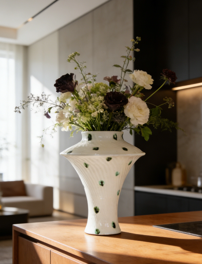 Vintage Freckle Studio Ceramic Vase